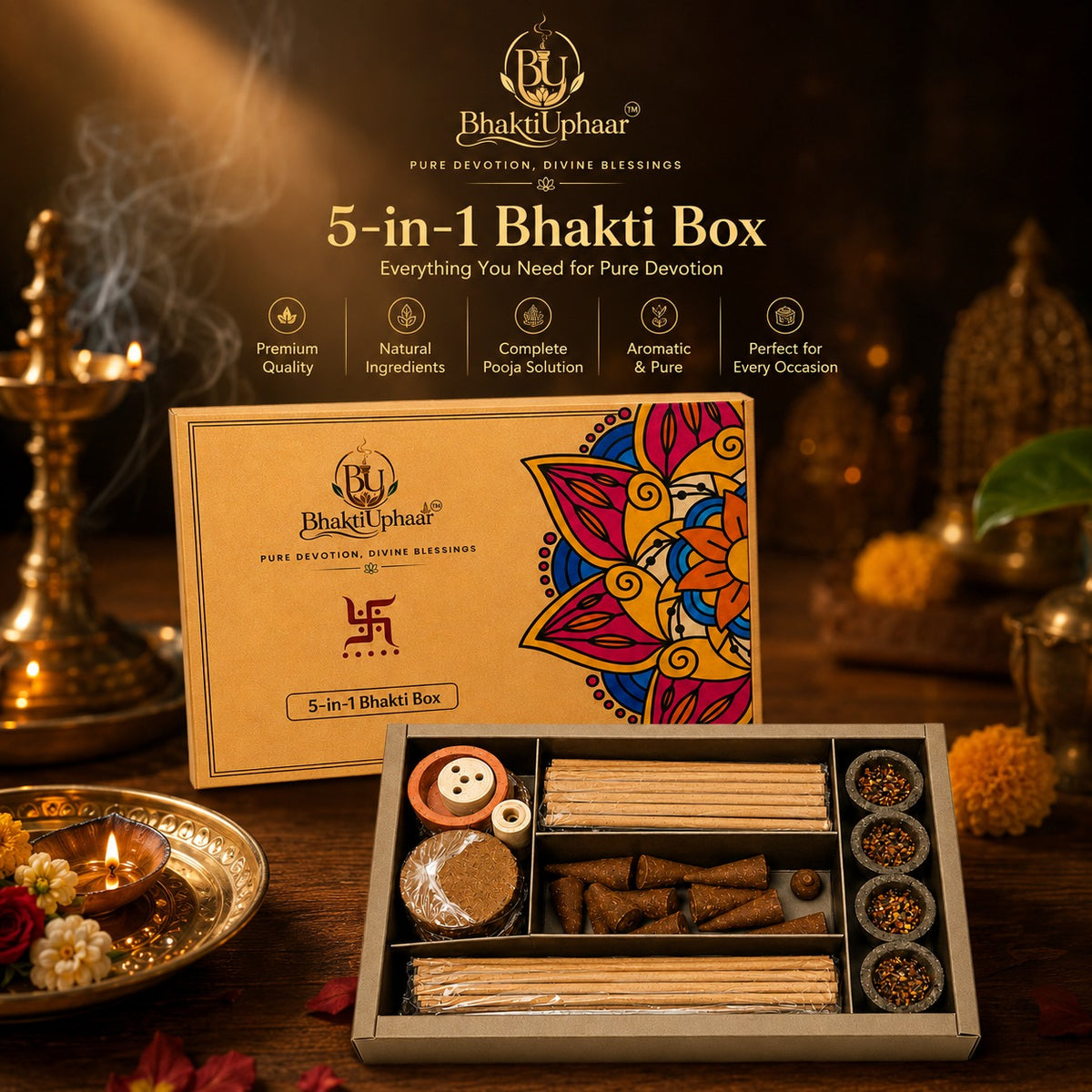 BhaktiUphaar 5-in-1 Premium Bhakti Box